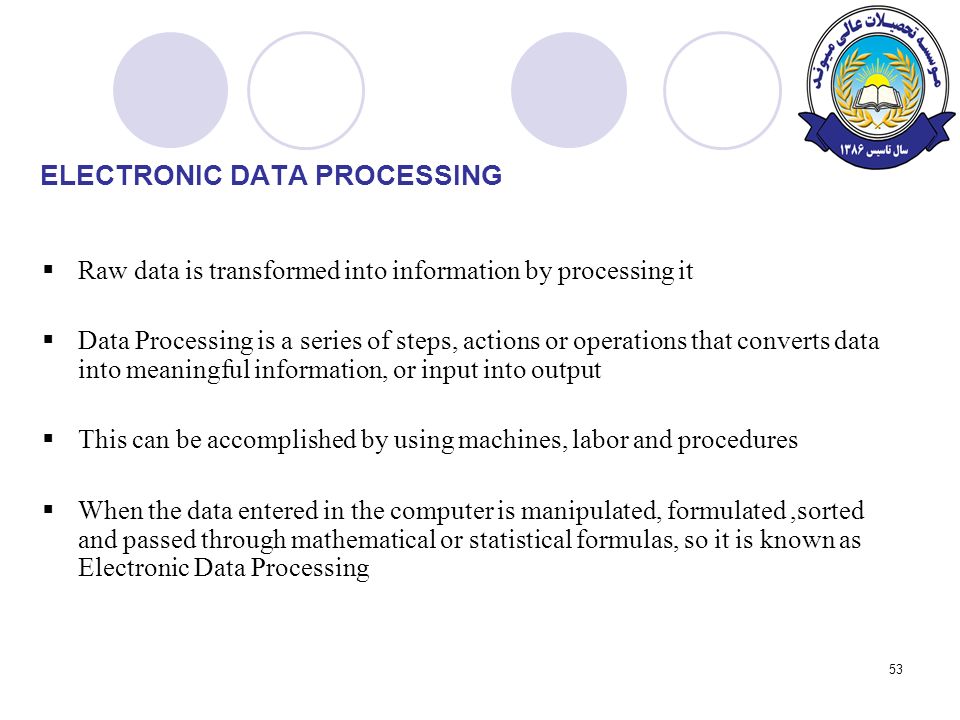 electronic data processing